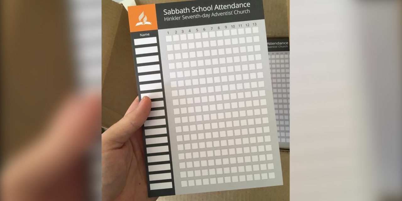 Sabbath School Attendance Chart